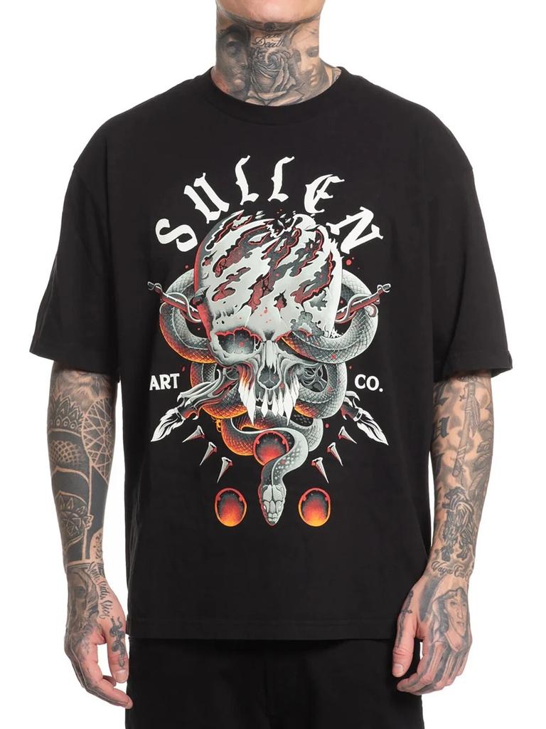 Sullen Men's Rocka Badge Short Sleeve Premium 1 Ton T-shirt Heavy Tattoo Tee