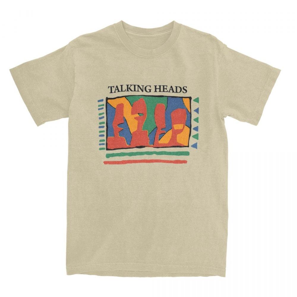 Interesting Male Speaking Headband T-shirt, Round Neck Cotton T-shirt, Post Punk Short Sleeved T-shirt, Original Clothing