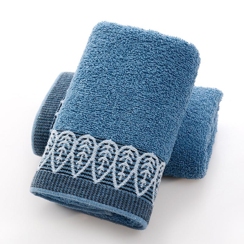 

3 шт. утолщенных полотенец из чистого хлопка, бытовые водопоглощающие полотенца для лица, мягкие хлопковые полотенца для лица 3pcs синий