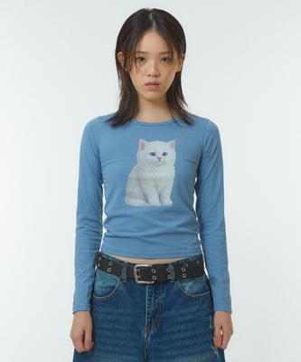 RETRIEVER CLUB Cat Slim Long Sleeve [Sky Blue]