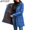 BITCED Autumn/Winter Jacket Women's Waterproof Hooded Raincoat Trench Coat
