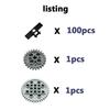 Construction Vehicle Track Compact Particle Building Blocks 3873 15379 Medium Gear Chain About 60cm Fitting Including Lego Parts