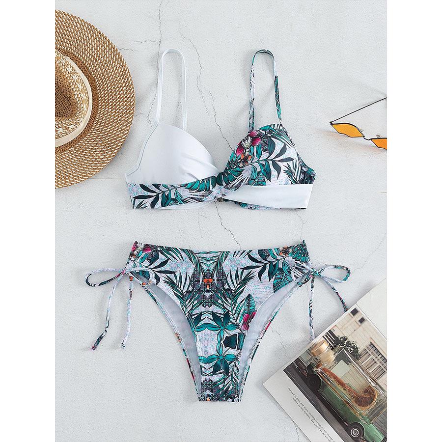 Sexy European and American Hard Cup Underwire Bikini Swimsuit for Women