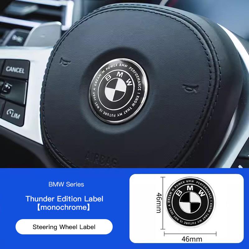 2026 Hot 1PC Car Steering Wheel Logo Emblem Aluminum Sticker For BMW M3 M4 M5 G42 G30 G20 E39 E36 E87 E53 F44 F07 F34 G15 G16 G23 G22 F30 Jdsg40
