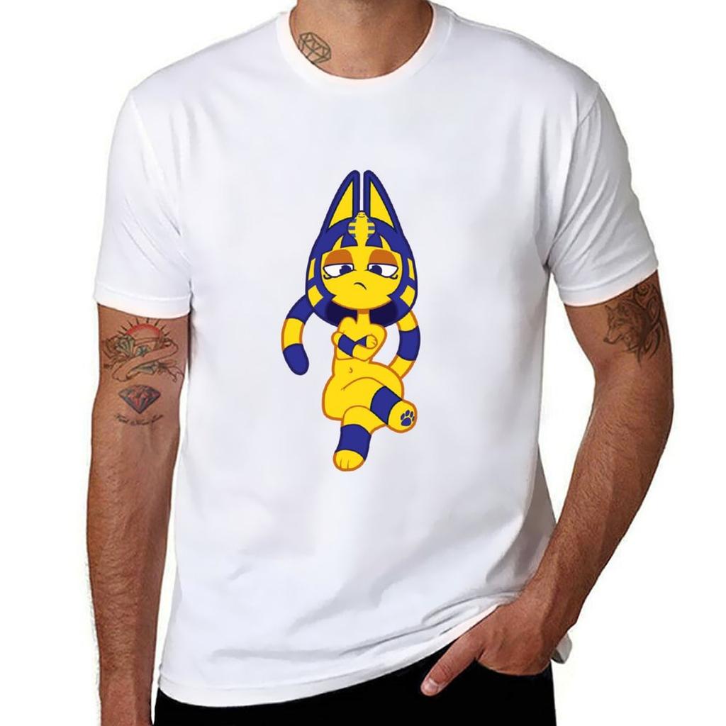 Ankha T-shirt t-shirt för man t-shirt man designer bomulls t-shirts hög kvalitet T-shirt