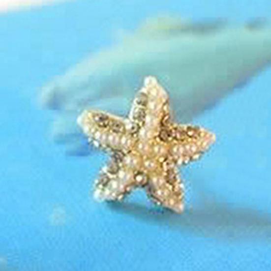 Mote Rhinestone Perle Sjøstjerne Stjerne Øredobb Hav Øre Stud Øredobber
