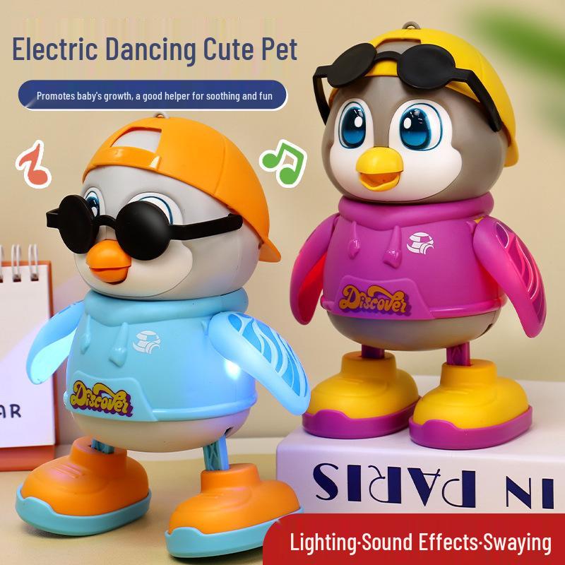 Electric Rocking Penguin Toy with Lights, Music, Singing & Dancing Functions