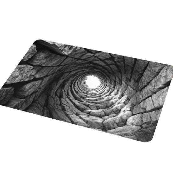 3D Optische Illusion Teppich Fußmatte mit Realistischem Lochmuster Testen Und Spielen