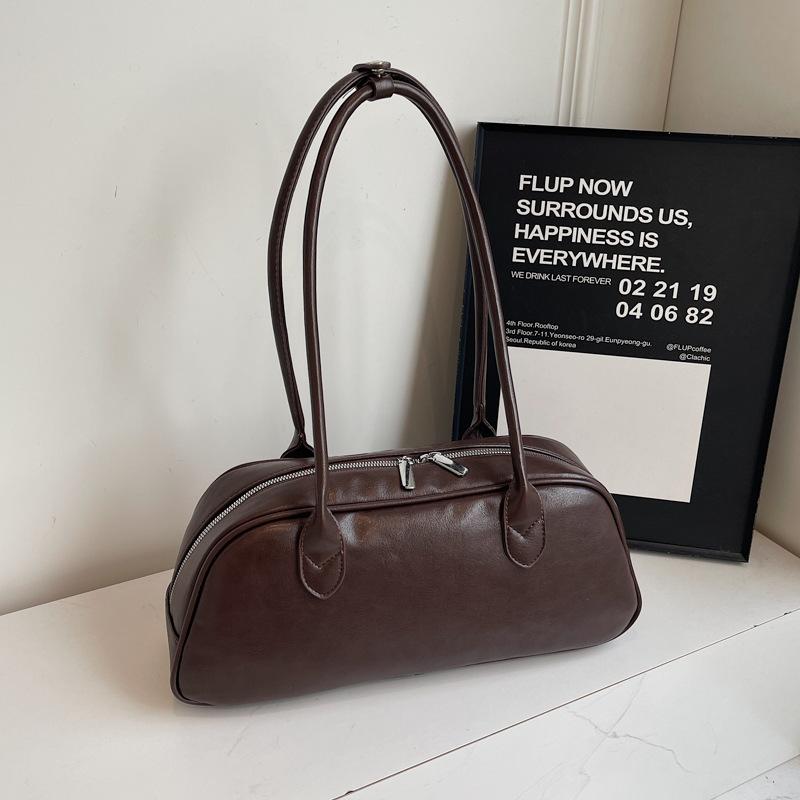 

Зовнішнє замовлення вдосконалена текстура проста модна ретро сумка під пахвами жіноча осінь-зима 2024 нова універсальна сумка-багет