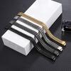 10MM Wide Cuban Link Chain Bracelet Men 18k Plated Stainless Steel Mens Bracelets & Bangles Hip Hop Biker Hand Chain Bracelet