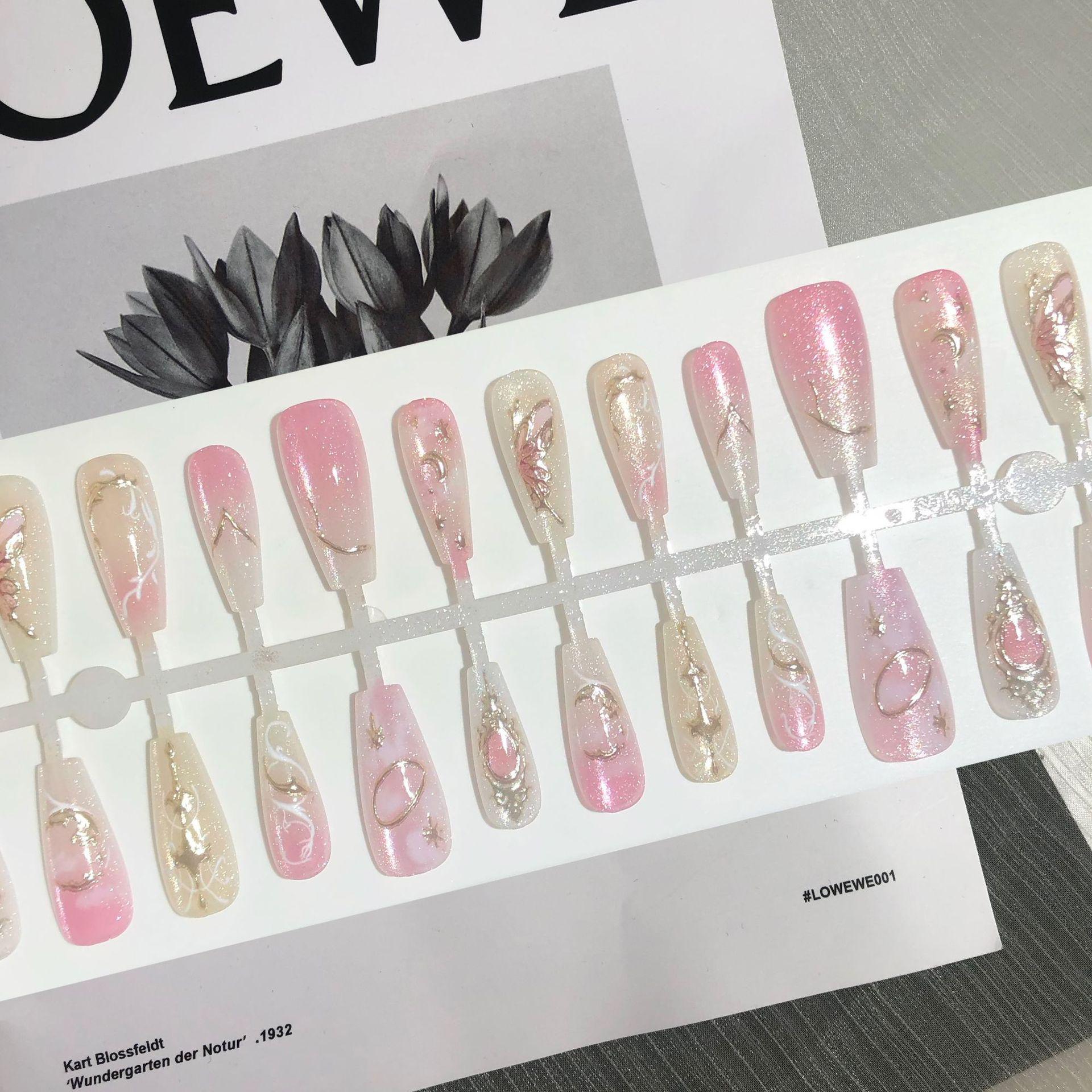 

Радужные хрустальные накладные ногти «Кошачий глаз» – Ручная работа, Маникюр в стиле футуристической феи [30 шт.] YM189-M Illusion [All M Size]