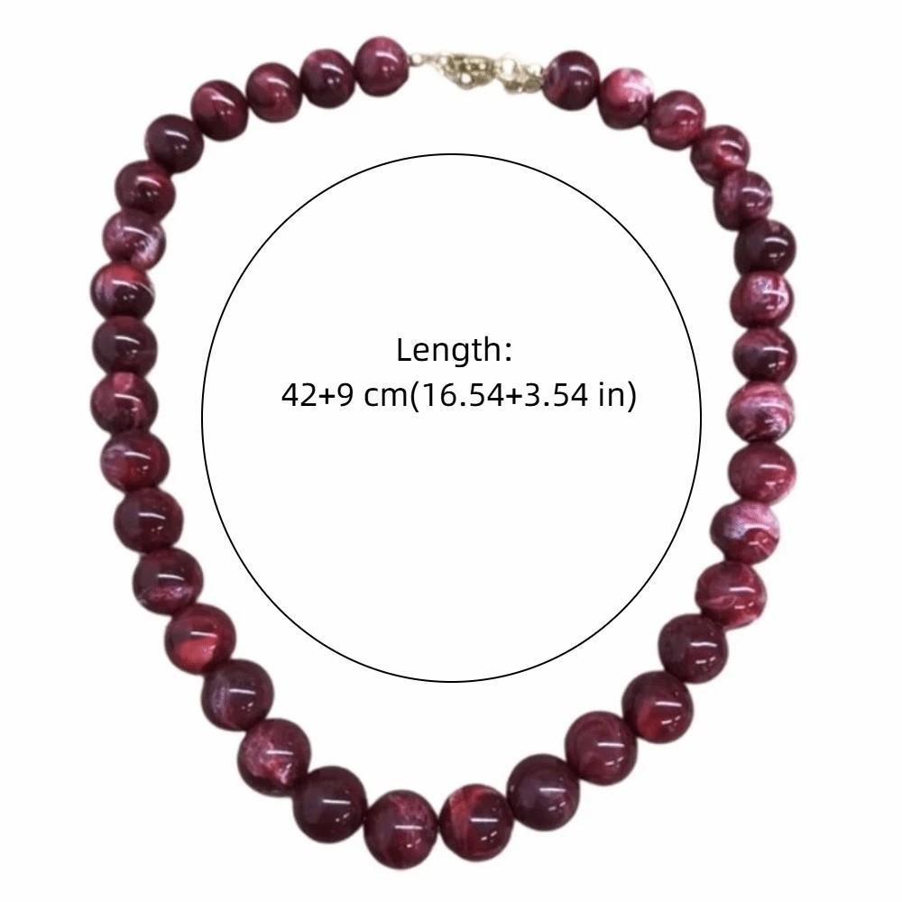 Vintage Round Beads Collarbone Chain Colorful Bohemian Clavicle Jewelry Fashion