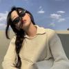 Oval Shape Sun Glasses for Women UV Protection European American Style High Quality Ladies Sunglasses
