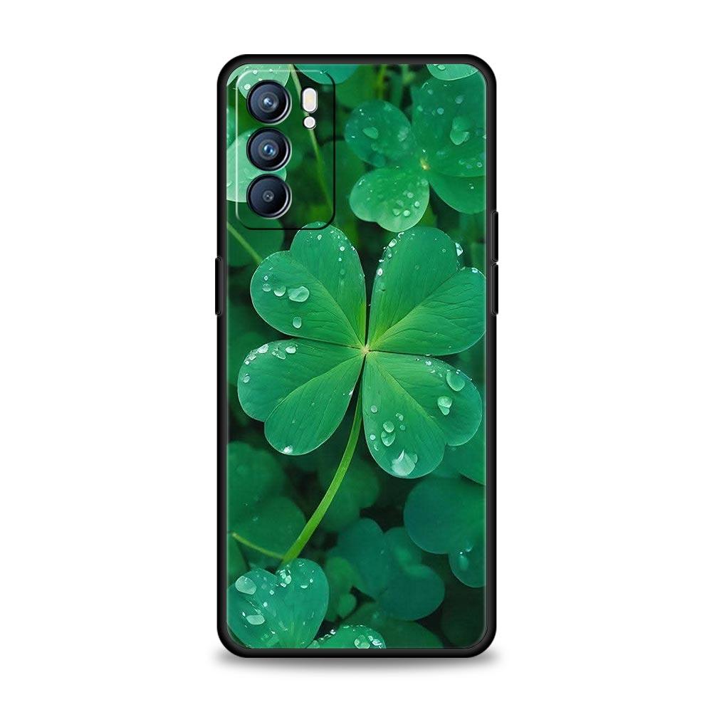 Cute Lucky Grass Phone Case For Oppo Reno14 Reno13 Reno12 11 F 10 Find X5 X9 Pro A54 5G A53 A9 A16 A78 4G A80 A98 Cover