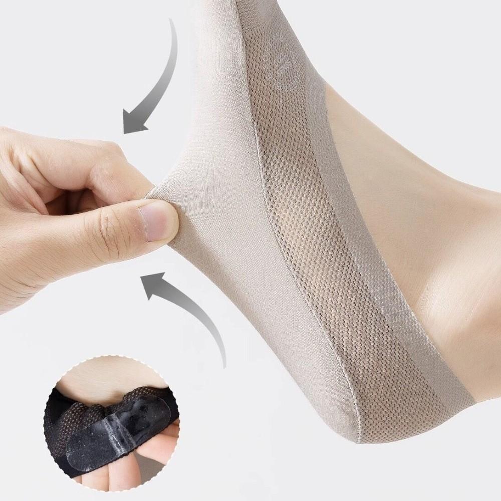 Ultra-Thin Boat Socks Solid Color Anti Slip Socks Simple Women Ankle Socks High Heels