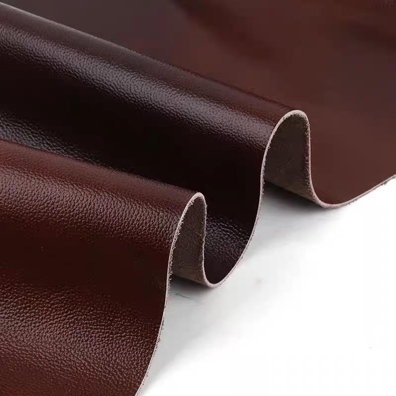 Brown Thin Cowhide Material 1.2mm Color Matching Leather Seat Sofa Cushion Dual Color Pure Leather Fabric Whole Sheet