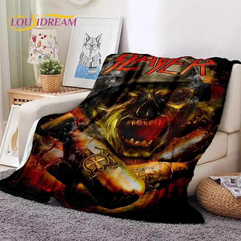 Rock Slayer Heavy Metal Band Soft Flannel Blanket for Beds Bedroom Sofa Picnic,Throw Blanket for Cover Outdoor Leisure Nap Gift