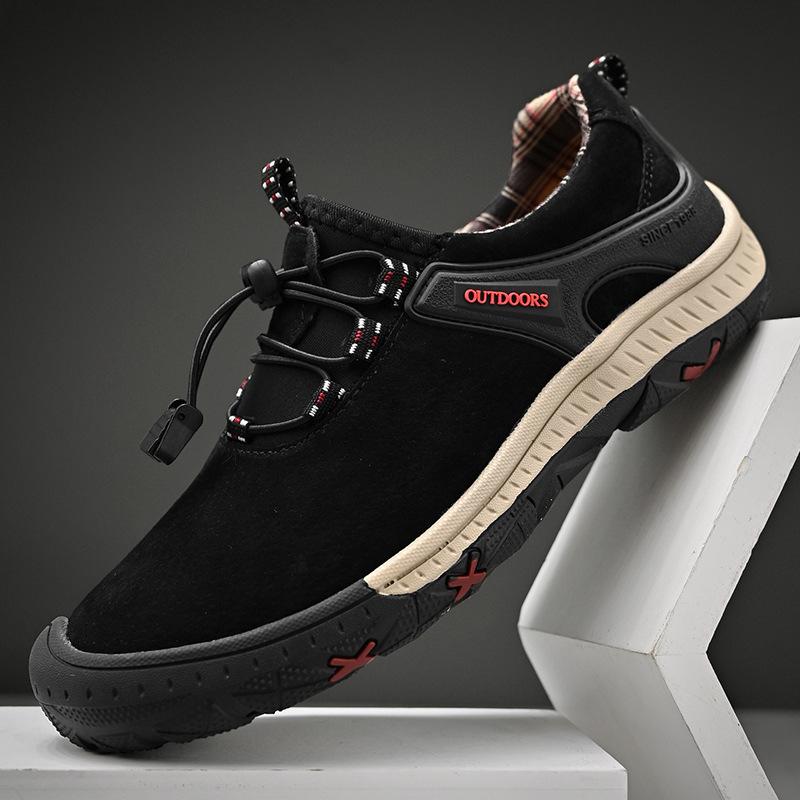 

High-end leather casual shoes soft sole soft leather surface men s shoes outdoor sports hiking shoes 48