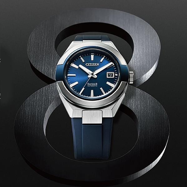 Citizen Men's NA1005-17L ( Watch Series 8 Mechanical 870 Mechanical) Round Watch Blue Stainless