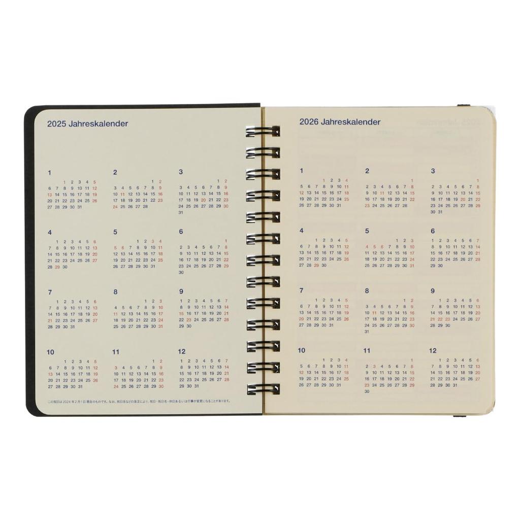 Delfonics Planner 2025-2026 Edition (Starts March 2025) Rollbahn Metallic Medium Monthly Planner (Pearl White)