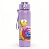 1PC Cute Snail Cartoon Art 750ml Color Plastic Sports Water Bottle Leakproof Flip Straw Lid Suitable for Sports Office Home Use