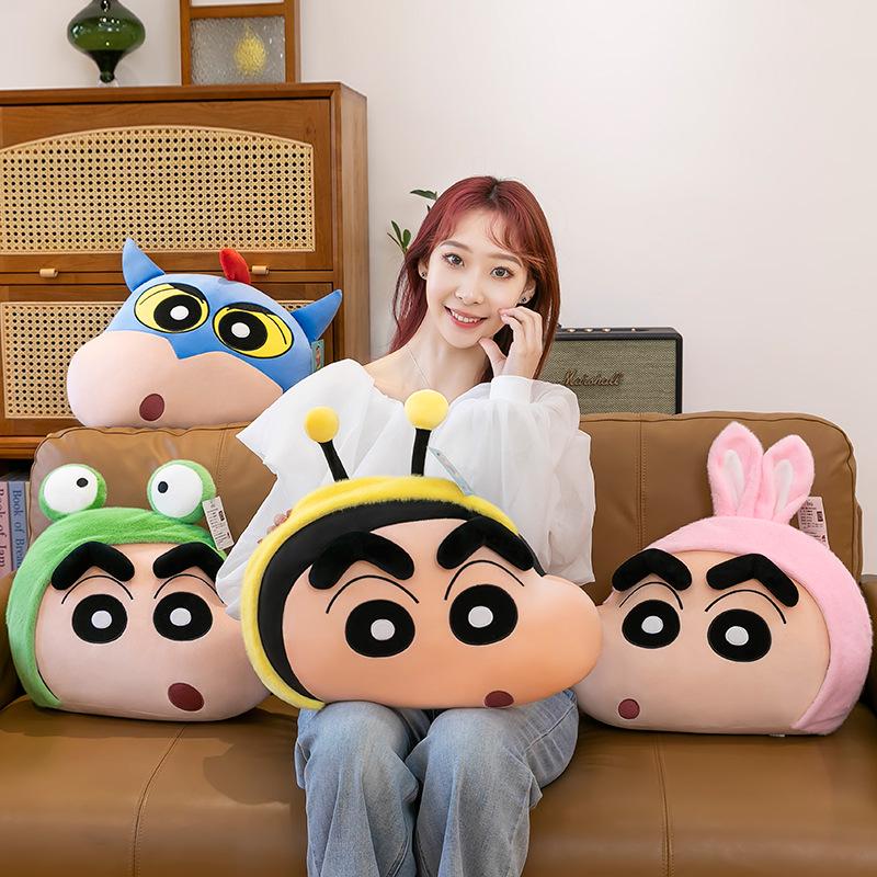 

Crayon Shin-chan Frog Head Pillow & Backrest Plush Toy Cushion 55cm (0.6kg)