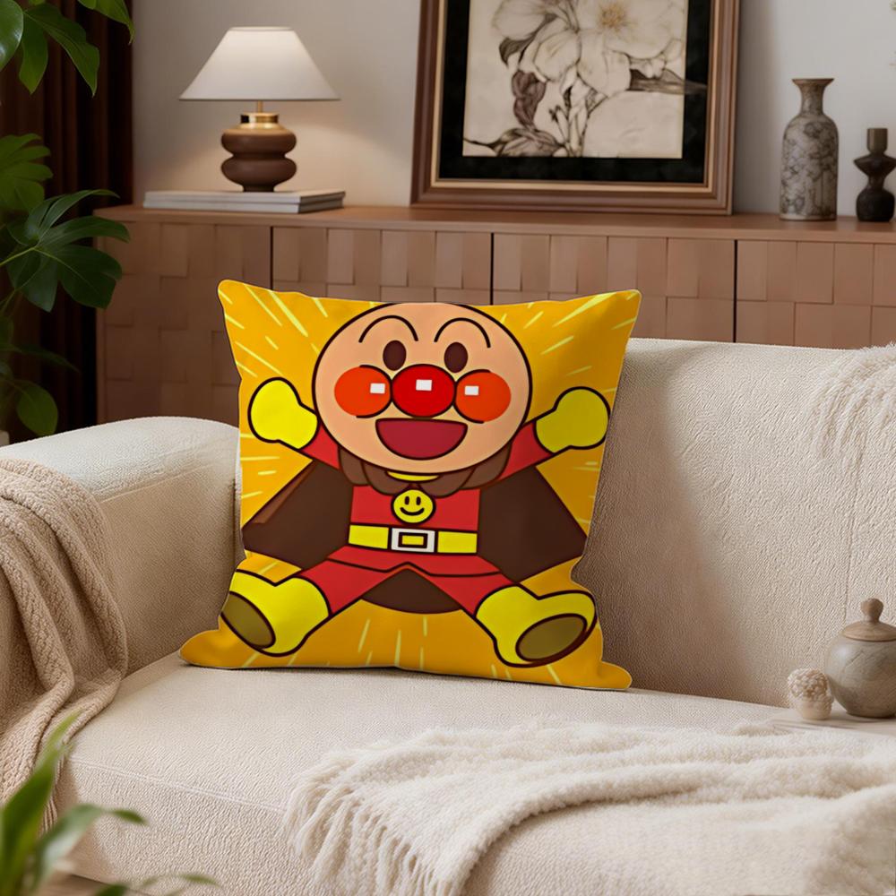 Kids Anpanman Cushion Cover Cushion Cover Set 4Pcs 50X50 45X45 40X40 Pillowcase Decorative Sofa Home Decor