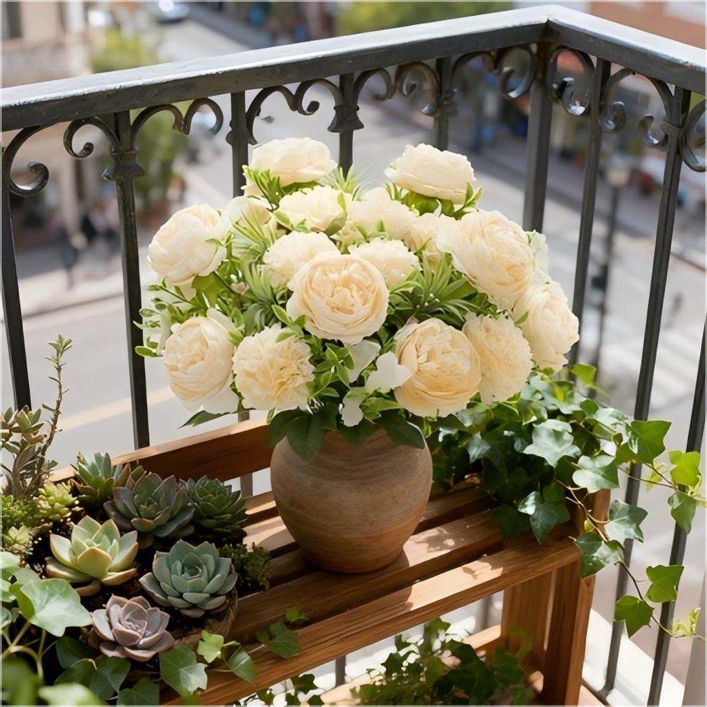 1Pc 5 Forks Bulbous Chrysanthemum Peony Festival Diy Accessory Home Floral Arrangement Wedding Bouquets Decor Artificial Flowers