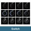 2022 New Black Glass Panel USB Wall Socket EU, Push Wall Switch with LED Indicator Light, UK 13A Wall Socket Switches