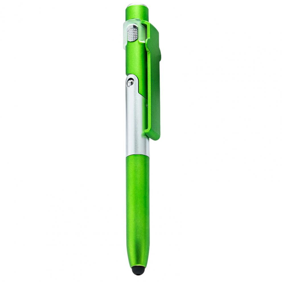 4-in-1 Mobile Phone Stylus Ballpoint Pen With LED Light Phone Stand Smooth Writing Touchscreen Pen