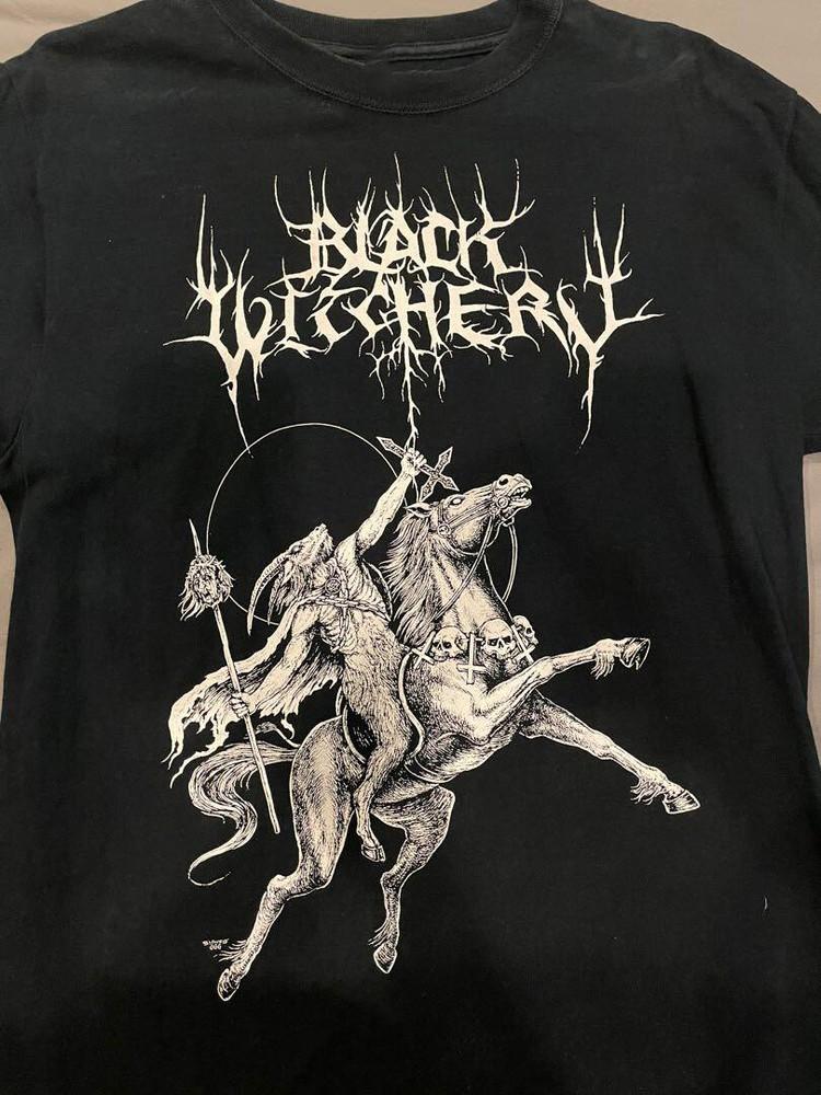 

Vtg Black Witchery Band Gift For Fans Cotton Black Full Size T Shirt Unisex T-Shirt XXL
