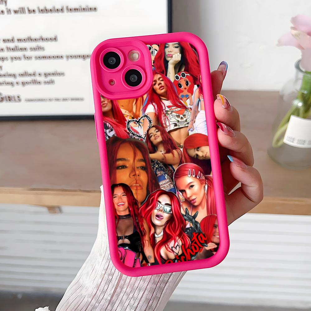 

Karol G Latino Mobile Cell Phone Case for iPhone 17 16 15 14 13 12 11 Air Pro Max Plus Thicken TPU Colorful Cover Cover Luxury iPhone17 Pro Max