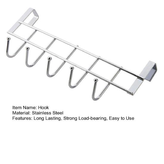 Door Hook Clothes Towel Hanger Strong Load-bearing Easy Installation Stainless