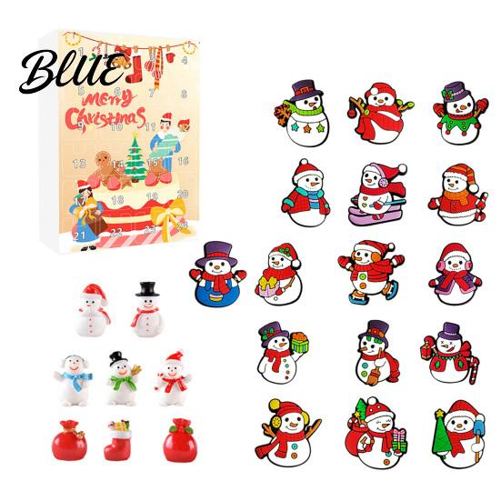 Advent Calendar for Set Kids 24-Day Countdown Christmas Snowman House Decor Xmas Gift Holiday 2D