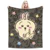 Chiikawa Cute Cartoon Manga Blanket Hachiware Usagi Wool Vintage Soft Throw Blanket for Home Decoration