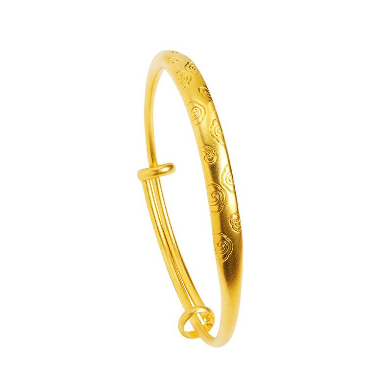 New Chinese Style Auspicious Cloud Pattern Push-pull Bracelet for Women Retro Palace Style Jewelry Bracelet