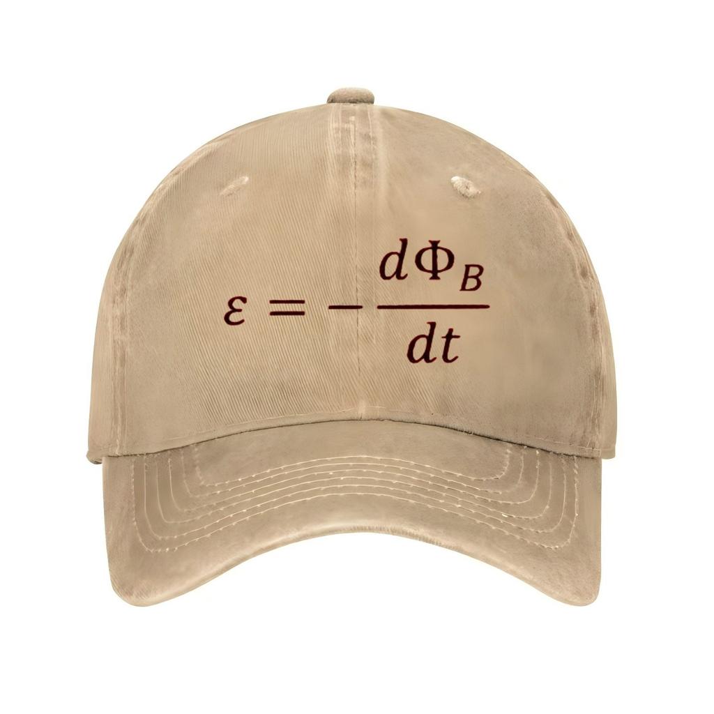 Faradays Law Electromagnetic Induction Formula Baseball Cap Physics Students STEM Scholars Adjustable Dad Hat