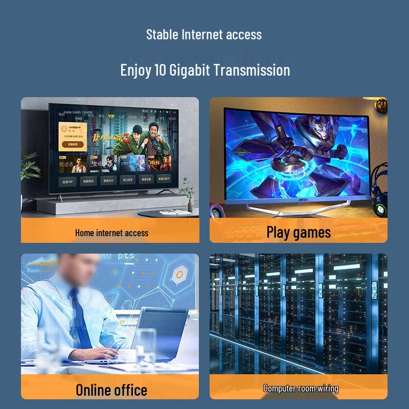Zhongtianhengke Armored Cat6a Double Shielded Outdoor Pre-terminated Ethernet Cable