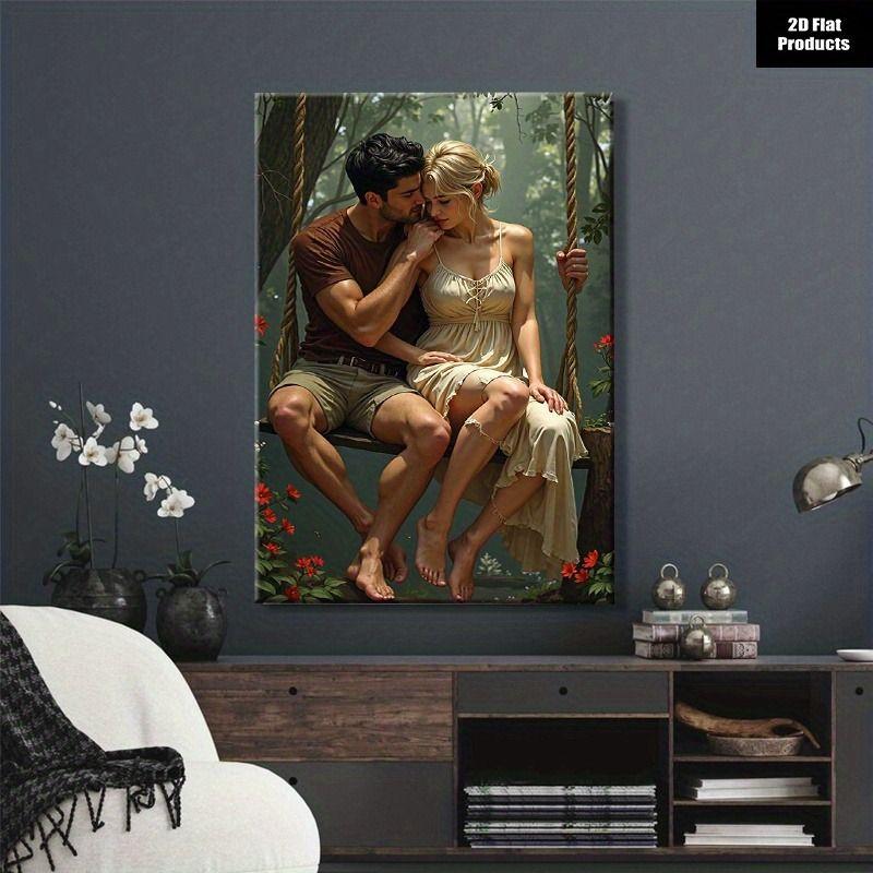

Vintage Valentine s Day Metal Decorative Painting Gift for Couples Bedroom Living Room Cafe