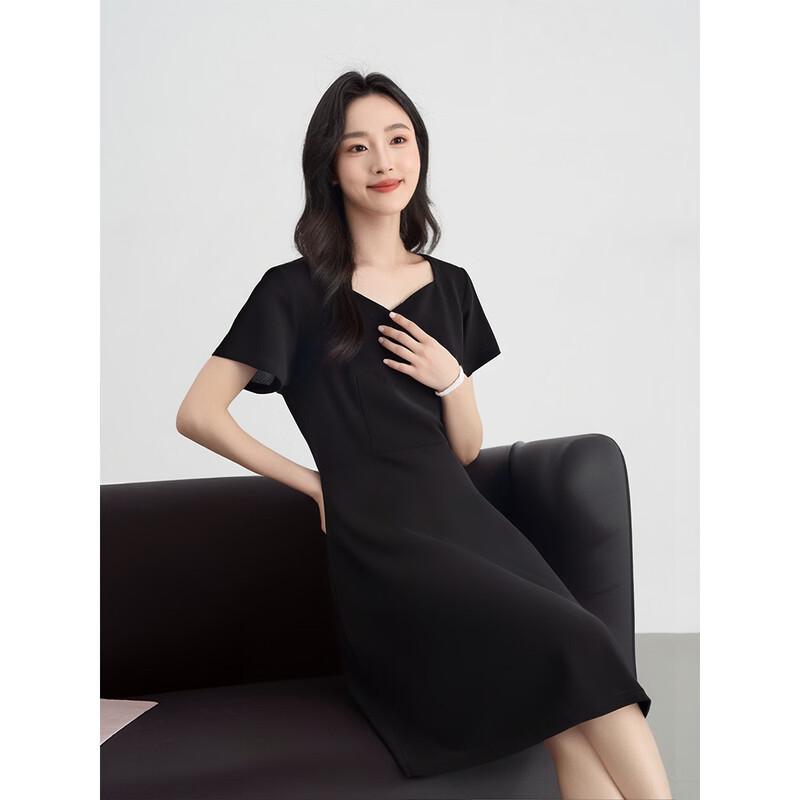 Aiyilian Solid Color A-line Summer Dress M