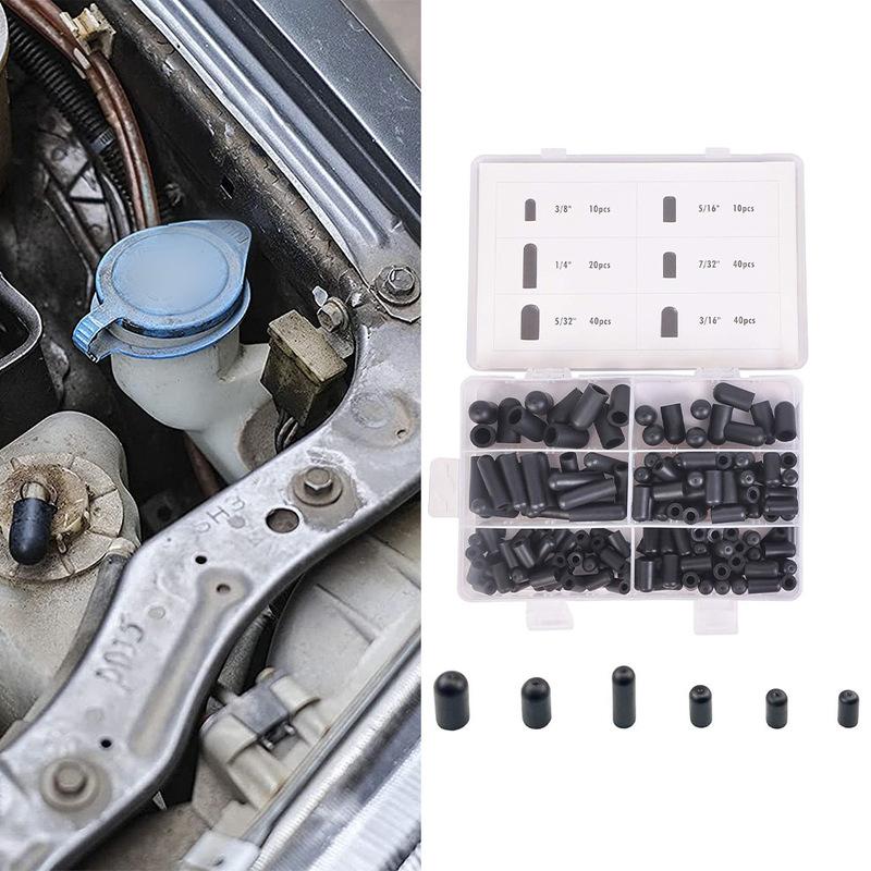 160 Piece Carburetor Vacuum Dust Cover Set Featuring Multiple Sized Rubber and Hoses for Intake System Application