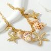 Mermaids Costume Jewelry Set Starfishes Seashells Conch Bracelet Necklace Shell Earrings Beach Jewelry Set for Women
