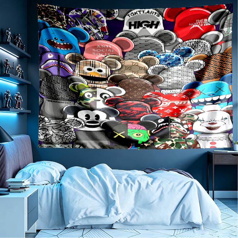 Sesame Street Print Tapestry, Lightweight Wall Hanging, for Bedroom, Dorm, Living Room, Home Art Decor, Birthday Christmas Gift for Friends