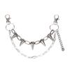 Pants Chain Punk Jeans Chain Wallet Jewelry Unisex Trousers Ornament Aesthetic Heart Teeth Chain for Party/Daily Wear