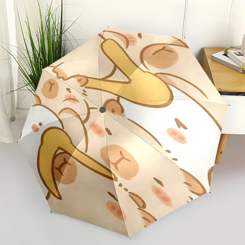 

Capybara Themed Travel Umbrella-8 Ribs Automatic Opening and Closing, Portable Folding Design, Compact and Stylish Umbrella Suitable for Out