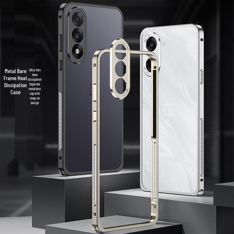 OnePlus Ace 5 Ultimate Metal Buckle Drop-proof Heat Dissipation Case with Lens Protection