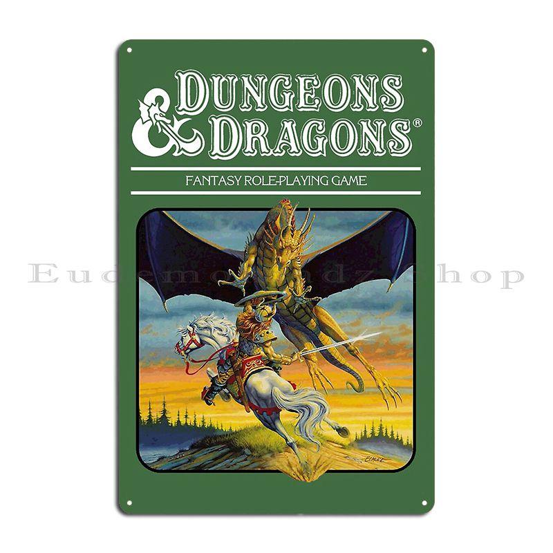 Dungeons Amp Dragons Expert Set Artwork Metal Plaque Wall Mural Designing Rusty Classic Wall Plaque Tin Sign Poster