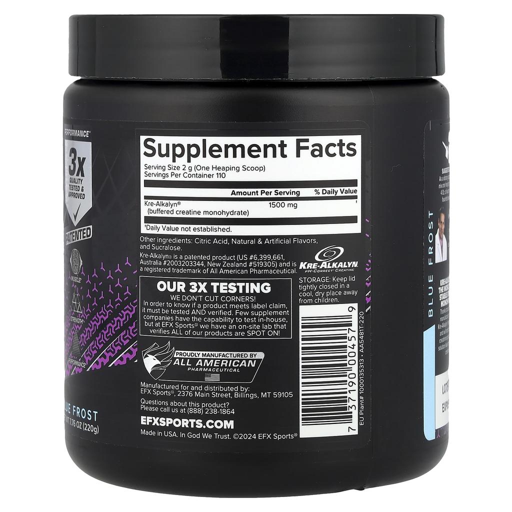Kre-Alkalyn Efx Powder, Blue Frost, 220G(7.76Oz)