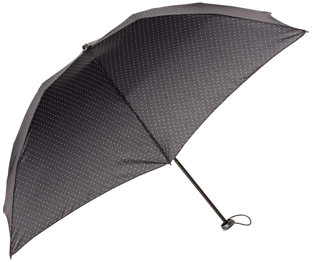 Aiu Pink Dot Made in 50cm Ribs Women's Umbrella, 1AI, 1704002, Black, Japan, (Free Size)