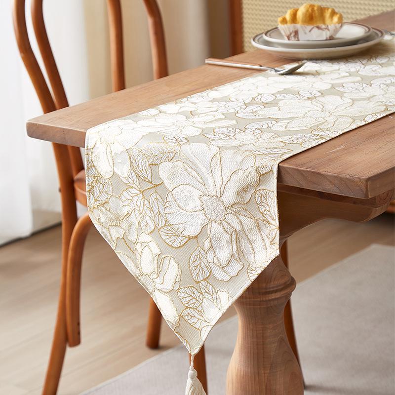 

New Light Luxury Retro High-End Waterproof Table Runner & Dustproof Placemat 35x120 cm